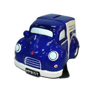 Mini caja de dinero de jeep azul de cartón - Product Image 1