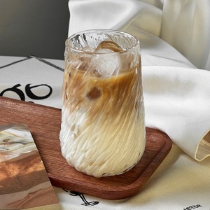 Preço barato Moda Alta Borosilicato Clear Glacier Textura Gelo Durável Bonito Latte Leite Copo Beber Copo De Café Caneca Suco - Product Image 3
