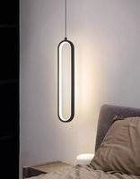 Lustre de chevet et lampes suspendues longues AB Modern pour chambre à coucher, design minimaliste créatif, LED pour mur arrière de salon