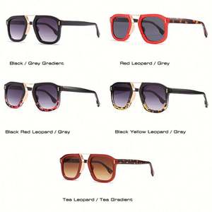 Gafas de Sol Cuadradas de Piloto con Remaches de Leopardo Coloridas y a la Moda, Personalizadas al por Mayor para Hombres y Mujeres - Product Image 5