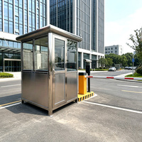 XGY Poste de Sécurité Portable, Cabine Préfabriquée en Acier Inoxydable, Poste de Garde Mobile, Cabine de Contrôle d'Accès, Cabine de Parking pour Extérieur