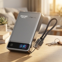 Cargador Magnético Portátil LDJ05, Banco de Energía Inalámbrico de 10000 mAh, Carga Rápida de 15 W 22.5 W, Pantalla LED, Ultra Delgado, Aleación de Aluminio