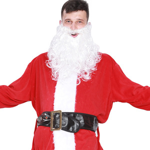 Disfraz de Papá Noel para Hombre Adulto, Rojo, Fibra de Poliéster, Conjunto de 5 Piezas para Fiesta de Navidad - Product Image 5