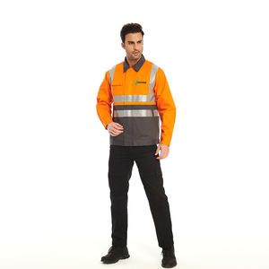 <span class=keywords><strong>Camicie</strong></span> industriali australiane camicia di sicurezza con nastro adesivo da uomo in cotone ad alta visibilità conforme a AS/NZS - Product Image 6