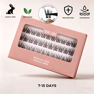 Nuevos Diseños de Pestañas Postizas Mate Pre-Encoladas de Larga Duración, Fáciles de Aplicar, para un Aspecto Natural, Venta al por Mayor, Pestañas en Racimo DIY - Product Image 2