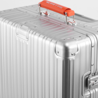Valise de voyage d'affaires de luxe haut de gamme en aluminium, avec serrure TSA, coque rigide, roulettes pivotantes à 360 degrés, légère, bagage cabine