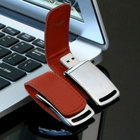 Cadeaux d'affaires haut de gamme, clé USB 2.0 et 3.0 en cuir de haute qualité avec impression de logo personnalisé