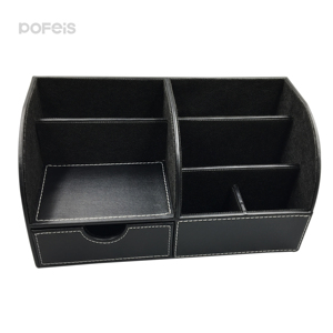 <span class=keywords><strong>Organizer</strong></span> di Lusso per Accessori da Ufficio - Porta Biglietti da Visita, Penne, Matite, Telefono e Cancelleria, Scatola Portaoggetti in Pelle PU per Scrivania - Product Image 3