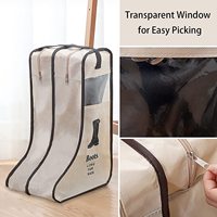 Sac de rangement portable pour bottes de pluie et chaussures avec pochette de voyage anti-poussière à cordon pour l'équitation et les longues journées d'équitation