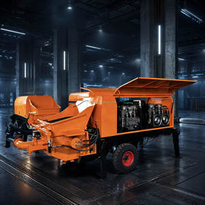 Bomba de Hormigón Húmedo Hidráulica de Alta Eficiencia, Máquina de Pulverización de Hormigón con Motor Diésel, Alimentación Estable con 1 Año de Garantía - Product Image 2