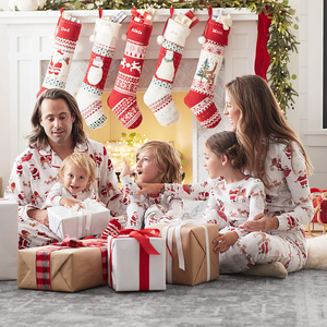 Baifei Ensemble de pyjamas d'hiver en bambou décontractés personnalisés <span class=keywords><strong>pour</strong></span> femmes Nouvelle <span class=keywords><strong>tenue</strong></span> de famille imprimée de <span class=keywords><strong>Noël</strong></span> Pyjamas assortis avec logo avant - Product Image 2