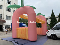 Stand de bar gonflable Tiki pour fête sur la plage, en tissu Oxford résistant au soleil et au vent, idéal pour la décoration d'événements tropicaux