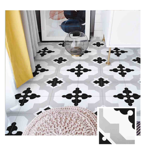Black and White Modern 300x300 <strong>Pattern</strong> Printing <strong>Floor</strong> <strong>Tile</strong> Ceramic White Villa Outdoor Encaustic Wall Porcelain <strong>Tiles</strong> - Product Image 1