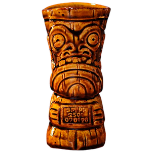 Ensemble de 4 mini verres à shot et tasses en céramique peints à la main avec bouteille Tiki, non toxique, sans plomb ni cadmium, sans BPA - Product Image 4