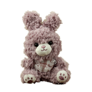Llavero de peluche de conejo colorido con falda de encaje a cuadros, juguete decorativo, animal de peluche para regalo - Product Image 1