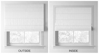 Stores romains en tissu en gros pour fenêtres, design sans cordon, style classique, doublure filtrante de la lumière, stores romains