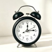 Réveil numérique minimaliste moderne rechargeable, silencieux, en métal et acrylique, avec logo personnalisé, cadeau pour chambre et salon