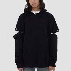 Sudadera con capucha teñida lisa de algodón 100% personalizada para hombre Sudadera con capucha de patrón sólido bordado 420 Gsm - Product Image 6