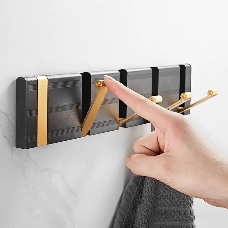 Zuogang Nordic Wall Mount Zelfklevende Keuken Haak Rose Gouden Hoed Kleding Handdoek Verborgen Haken Muur Organisatie