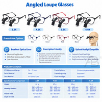 Loupes dentaires ergonomiques TTL 3X 4X, grossissement manuel 5.0X 6.0X, loupe binoculaire chirurgicale personnalisée avec LED pour dentiste