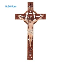 Statue religieuse de jésus en résine, produit d'usine, pour la cuisson de la croix, Crucifix, décoration murale suspendue
