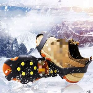 Crampons à glace antidérapants en caoutchouc et acier inoxydable à 5/8/10 dents, pointes de traction pour la randonnée, la marche sur neige et les sports d'hiver - Product Image 5