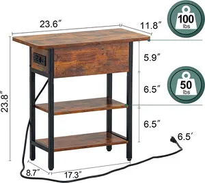 2023 new industrial style end table tea desk convenient for living room and kitchen home furniture