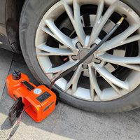 Kit de cric hydraulique électrique pour voiture 5 tonnes avec compresseur d'air à percussion électrique 4-en-1, outil d'urgence routier pour SUV, berline, camion