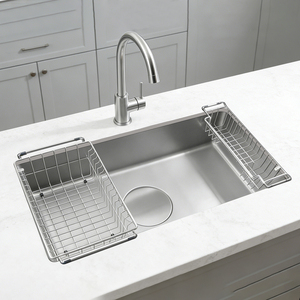 <span class=keywords><strong>Lavello</strong></span> da <span class=keywords><strong>Cucina</strong></span> Monoblocco Sottopiano in Acciaio Inox 304 Fatto a Mano con Superficie Nera Opaca per Cucine Agricole - Product Image 4