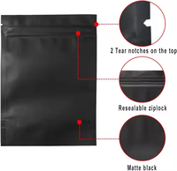 Sachet Doypack Ziplock Mat Personnalisé Noir et Blanc, Pochette Autoportante pour Emballage de Boissons et Aliments Secs, Sac Coloré en Aluminium avec Fermeture Éclair