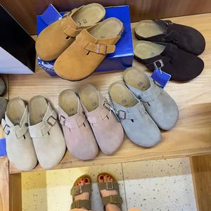 Birkenstocks Mocassins en cuir véritable en cuir de vache Chaussures de plage à semelle souple pour femmes et hommes pour l'été, l'<span class=keywords><strong>hiver</strong></span> et le printemps - Product Image 5