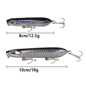Esca Artificiale da Pesca Pencil Galleggiante Long Trolling 12.5g/18g Esca Popper Topwater Galleggiante per Persico <span class=keywords><strong>Trota</strong></span> Carpa - Product Image 4