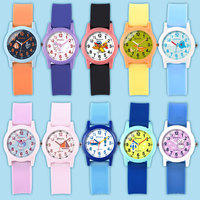 Reloj de cuarzo para niños, pulsera analógica de Color con logotipo personalizado, venta al por mayor, novedad