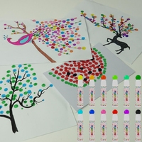 KHY Bingo Dabbers Marqueurs Personnalisation 24 Couleurs Fluorescent Bingo Cartes Dauber Marqueurs Dot Marqueurs Enfants Peinture Dessin Jouets