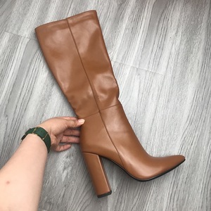 2025 Botas De Mujer Fall Knee Length Block Heel New Fashion Leather Knee High Women's <b>Boots</b> - Product Image 4