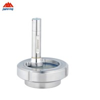 Vitre de niveau pour réservoir de type à bride, polie, de qualité sanitaire, en acier inoxydable SS304 SS316L, avec éclairage, pour l'industrie agroalimentaire (jus, bière, lait)