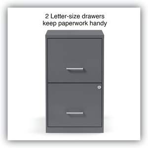Archivador vertical de acero Alera Soho con 2 cajones, 14 x 18 x 24.1 pulgadas, para uso en oficinas y talleres, color carbón - Product Image 4