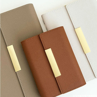 Affaires pour femmes A7 Mini planificateur de poche Journal reliure à feuilles mobiles reliure à anneaux en cuir cahier multifonction promotionnel soie
