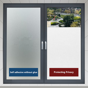 Película de privacidad para ventana esmerilada para cocina y oficina, aislamiento térmico y bloqueo de luz, <span class=keywords><strong>pegatina</strong></span> de vidrio, diseño translúcido, adhesivo estático - Product Image 1