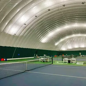 PVDF PTFE קרום מתנפח אצטדיון ספורט טניס כדורגל כיפות אוויר ארנה אוהל אצטדיון ספורט