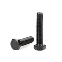 Baut dan Mur Hex Hitam Din933 M6, Baut M10, Mur dan Baut Pengikat M12 M13, Baut Hexagon 18x80 mm 8.8, Baut Kepala Hex