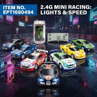 Voiture RC miniature haute vitesse EPT 2,4 GHz style canette de soda, jouet de course micro de poche, véhicule de drift portable, cadeau