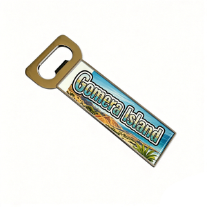 Abrebotellas de recuerdo DIY de varios tamaños de España, Barcelona, Isla de Gomera, Fuerteventura, con imán de esmalte duro UV para refrigerador - Product Image 2
