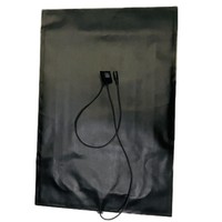 Coussin chauffant personnalisé en PVC 12 V 40x60 cm, chauffage infrarouge lointain en fibre de carbone 12 V avec prise CC pour animaux après chirurgie