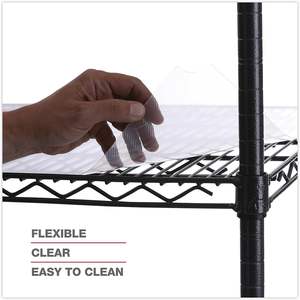 Revestimientos de Plástico Transparente para Estantes Alera, 48w X 18d, Paquete de 4, para Estantes de Alambre - Product Image 3