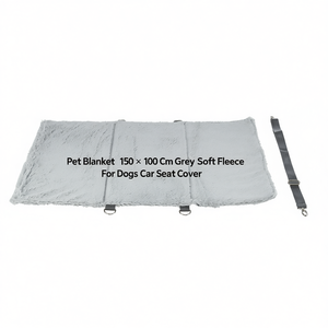 Manta para mascotas de 150 x 100 cm, gris, de lana suave, para perros, funda para asiento de coche - Product Image 2