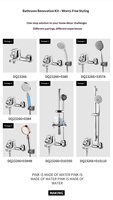 Robinet de douche moderne en laiton à poignée unique, avec douchette à double fonction pour salle de bain et baignoire
