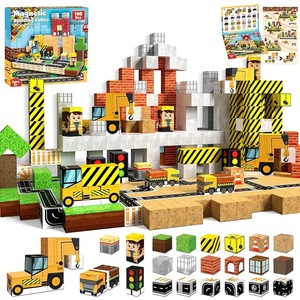 Multi Spec My World Magnetic <b>Building</b> <b>Blocks</b> Set 100 ABS Eco Friendly DIY Educational Toys Modern <b>Buildings</b> Theme Boys - Product Image 1