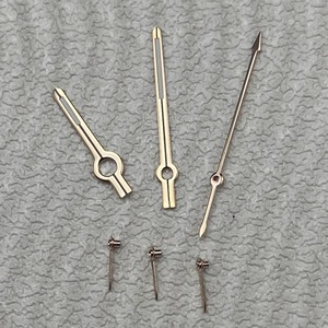 Pièces de montre, six aiguilles vertes lumineuses pour mouvement à quartz VK63, argent, or, rose, noir, rayé - Product Image 3
