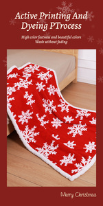 2023 Thiết Kế Mới Giáng Sinh Chăn Shu Velveteen Sherpa Đôi Chăn Thoải Mái Cho <span class=keywords><strong>Sofa</strong></span> Và Giường - Product Image 6